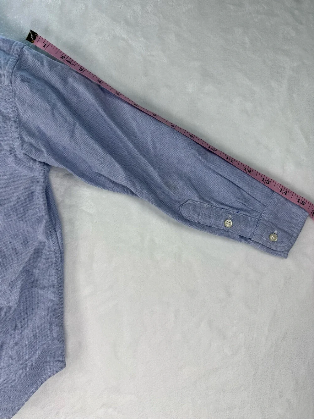 Polo Ralph Lauren Boys Blue Oxford Button Down Shirt Size 5 Pony Logo